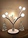 Fugetek LED Table Desk Tree Branch Lamp, Whimsical, 750 Lumen, 8W, Modern Unique Design, Interchangeable Branches, 8 Round Bulbs, Use Anywhere Home/Office/Dorm, White