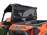 SuperATV Heavy Duty Dark Tint Non-Scratch Resistant Polycarbaonate Rear Windshield for Polaris General 1000 / General 4 Seater (2016+)