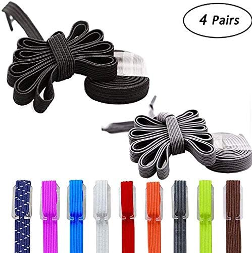 DB Elastic No Tie Shoe Laces, Replacement Shoelaces, Flat Elastic Shoe Laces for Running, Athletic, Mens, Womens, Kids