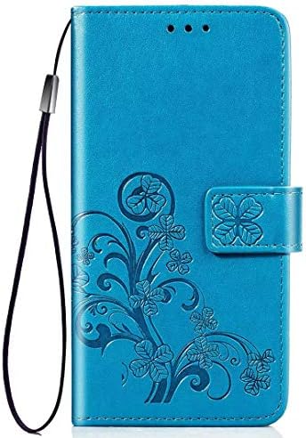PICKQIU Case for Xiaomi Mi Mix Alpha, Premium Thin Fit Retro PU Leather Printed protective cover,Shockproof Wallet Book Case for with Magnetic Closure and Card Slots -Blue