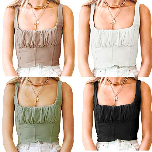 FASBB-Estate-Donne-Ragazza-Serbatoi-TopSleeveless-Crop-Vest-Top-Canotta-Canotta-Cinghia-Corsetto-Bustier-Top-Y2K-Estate-Streetwear