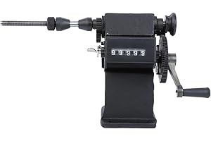 Iglobalbuy Manual Coil Winder Machine Dual Purpose w/Counter Range 0~99999, Hand Coil Winding & Counting Machine, 1:8 Ratio