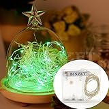BINZET 10ft 30 LEDs Green Starry Starry Light String Light 3xAA Battery Powered Flexible Indoor String Lights Wedding Party Light