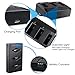 Parrot Minidrone Battery, Keenstone 3PCS 3.7V 650mAh Li-po Battery w/3-Port Charger for Jumping Sumo Swing Mambo Rolling Spider Air Night Airborne Cargo Jumping Race Night Hydrofoil Drone