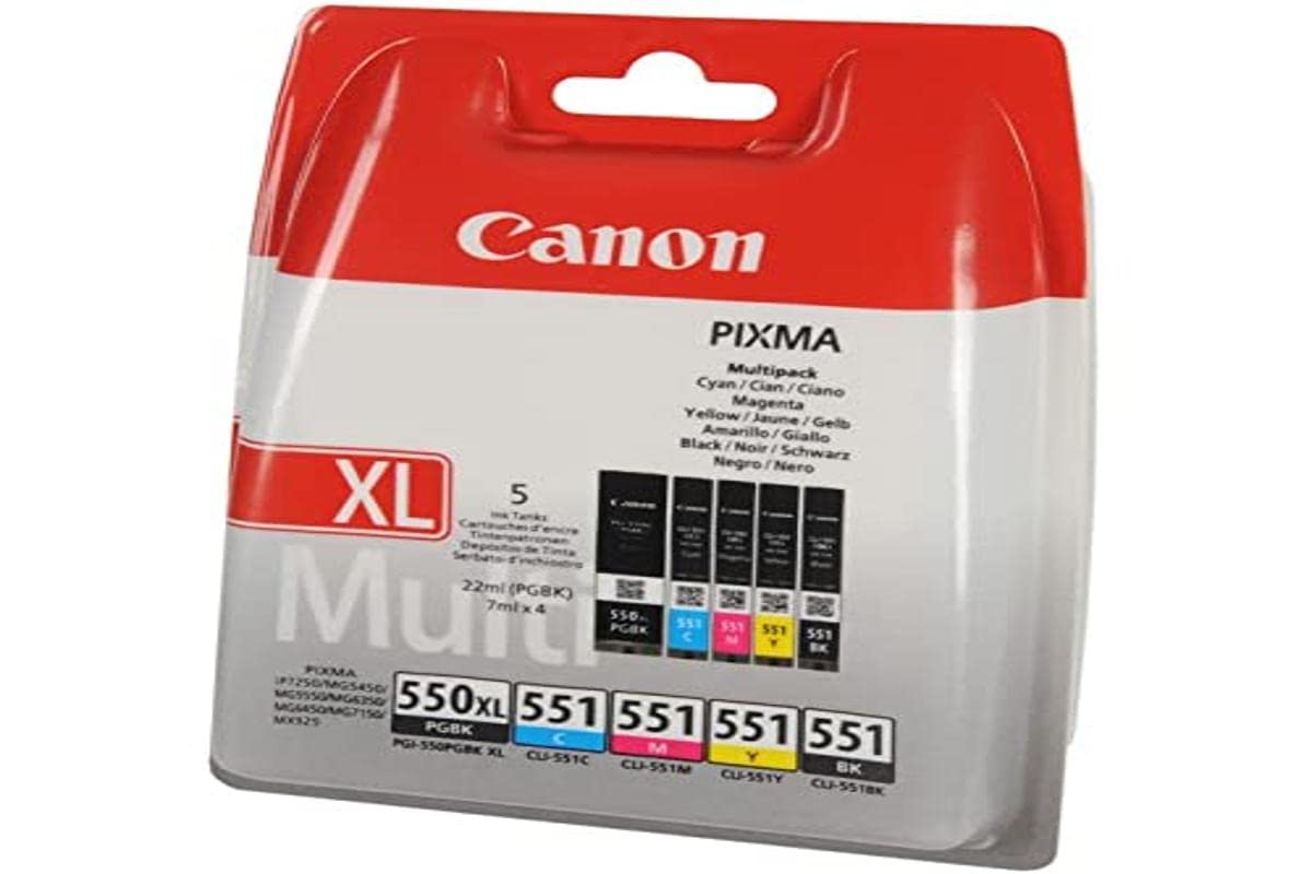 CANON Ink Cartridge Canon PGI Pack 550XL Black + CLI 551 4 colors (Cyan/Yellow/Black/Magenta)