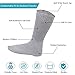 Diabetic Socks Mens Cotton 3-Pack Crew Grey By DEBRA WEITZNER, Mens 10-13
