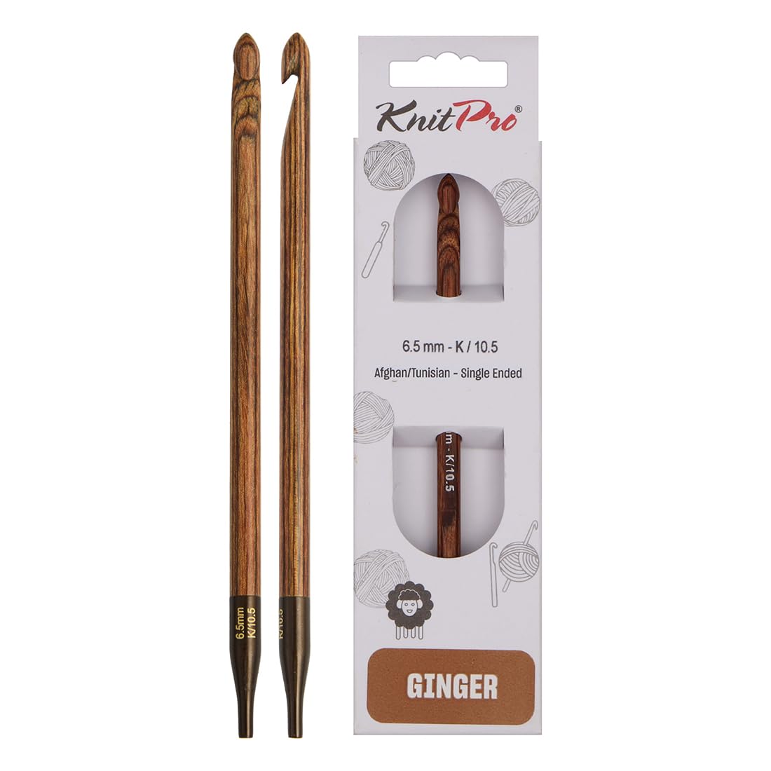 KnitPro Ginger Afghan/Tunisian Crochet Hook | 6.50mm