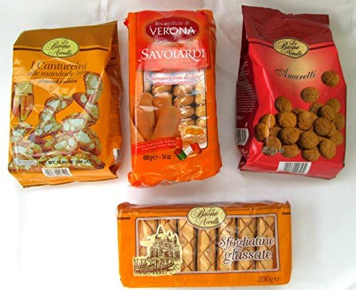 Le Buone Novelle: Cookie Set of Italian Specialties! (Amaretti, Cantuccini, Savoiardi, Sfogliatine Glassate) [ Italian Import ]