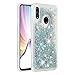 Huawei P Smart Case,Huawei P Smart Soft TPU Back Cover,OPDENK Anti-Scratch Glittering Liquid Quicksand Waterfall Flowing Non-Slip Case Cover for Huawei Honor 10 Lite/P Smart (2019),Silver