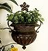 Deco 79 Metal Wall Planter, 18-Inch by 12-Inch, Brown