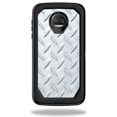 MightySkins Skin for OtterBox Defender Motorola Moto Z2 Force - Diamond Plate | Protective, Durable, and Unique Vinyl Decal wrap Cover | Easy to Apply, Remove, and Change Styles | Made in The USA