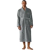 Coyuchi Unisex Cloud Loom Robe - 100% Organic Cotton Bathrobe - Relaxed Silhouette with Long Sleeves and Banded Collar