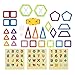 Best Choice Products Kids 158-Piece Portable Mini Magnetic Tiles for STEM Education, Multicolor