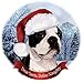 Pet Gifts USA Dog in Santa Hat Porcelain Hanging Howliday Ornament (Boston Terrier)