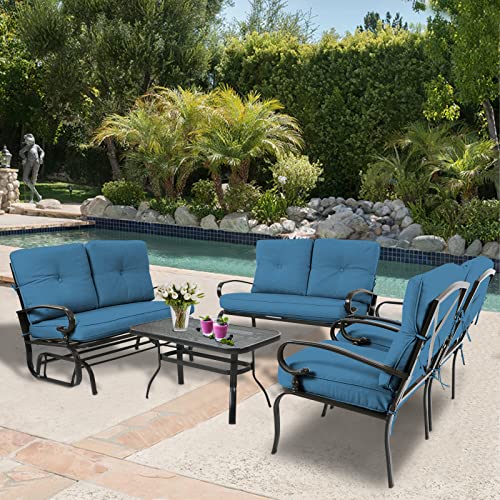 Oakcloud 5Piece Outdoor Metal Furniture Sets Patio Conversation Set