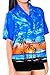 La Leela Ladies Hawaiian Shirt Tank Blouses Beach Top Casual Aloha Holiday Boyfriend