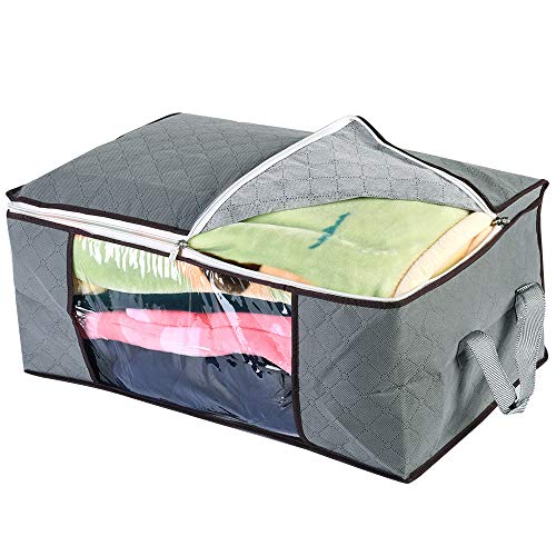 image for ComboCube 3 Pcs Grey Breathable Clothing Blankets Storage Bag Organize