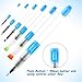 Water Coloring Brush Pens, Set of 6 Watercolor Painting Brushes Pen for Water Soluble Colored Pencils, Water Color Markers, Powdered Pigment Watercolor, Back to School Art Supplies (Blue)