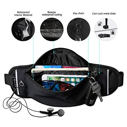 MYCARBON Fanny Packs for Women and Men Water Resistant Waist Pack for Men,Close Fitting Money Belt for Travel,Adjustable… - Image 5