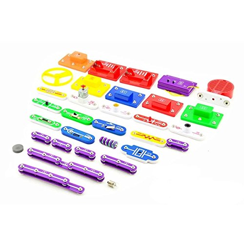 ELSKY 335 Electronics Discovery Kit, Smart Electronics Block Kit,Educational Science Kit Toy,Great DIY Building Blocks Electric Circuits for Children (Large)