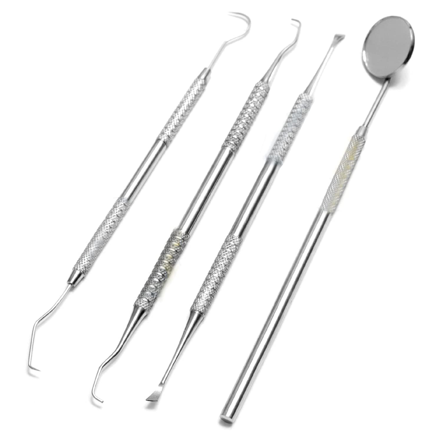 DENTAL TARTER CALCULAS PLAQUE REMOVER TOOTH SCRAPER, MIRROR, SCALER SET G.S INSTRUMENTS: Beauty