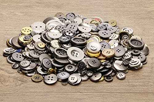 Tupalizy Steel Coloration Assorted Sizes and Shapes Resin Buttons for Stitching Combined Colours Spherical Craft Buttons for Youngsters DIY Artwork Craft Challenge Handbook Button Portray Classroom Faculty House Use (500PCS)