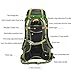 50L External Frame Climbing Bags, CR Air Frame 600D Nylon Hiking Travel Outdoor Backpack, with Rain Cover (Blue)