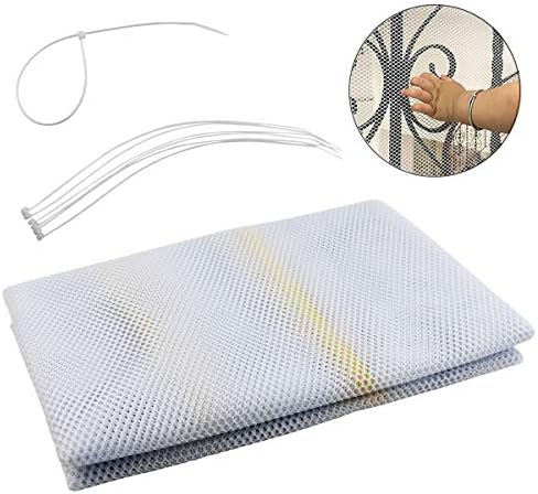 IFfree Thicken Safety Balcony Railing Protection Net for Infants, Decorative Net Stairs Anti-Fall Net for Children (3m0.8m)
