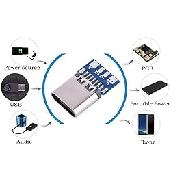 ANMBEST 10PCS USB 3.1 Type C Connector 24 Pins