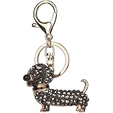 PACKOVE Rhinestone Dog Keychain Dog Bag Charm Dog Keyring Cute Keychain Bling Backpack Keyring Purse Keychain Car Keys Keychain Charm For Women Men
