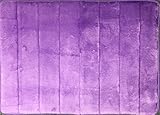 WPM'S Incredibly Soft and Absorbent Memory Foam Bath Mat, 17 By 24-inch (Purple)