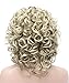 Kalyss Shoulder Length 3/4 Half Women’s Wig Fluffy Curly Premium Synthetic Blonde Hair Wig For Women With Black Headband
