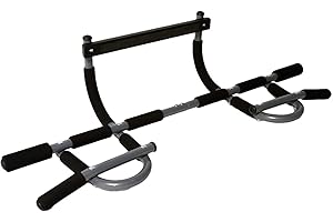 Iron Gym Xtreme Total Upper Body Workout Bar, Multi Gym Grip Chin-Up Pull-Up Bar, Heavy Duty Door Gym Doorway Trainer, Portab
