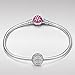 NinaQueen 925 Sterling Silver Heart Love Clear Zirconia Charms Fit pandöra Charms for Bracelets Necklace Jewelry Christmas Gifts for Women Birthday Anniversary Gifts for Her Wife Mom Girls