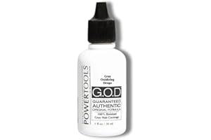 POWERTOOLS Gray Oxidizing Drops - Covers Resistant Gray Hair, Adds Depth and Shine to Any Hair Color (1 Fl Oz, Liquid, Gray, Gray)