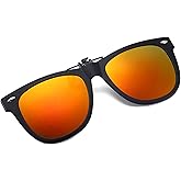 OopsMi Clip-on Sunglasses Polarized Unisex Anti-Glare Driving Glasses With Flip Up for Prescription Glasses