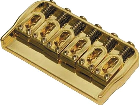 Hipshot 6-String US Fixed Guitar Bridge .125 Gold