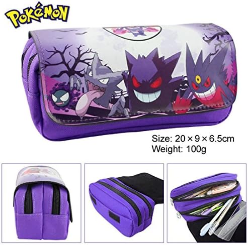 Pokemon Pikachu Pencil Case school two compartments (Gengar)