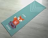 Zero Fox Given Yoga Mat - Practice Yoga In Style [Gift Idea / Fun Present] Exercise Mat / Cute Animal Yoga Mat / Green Yoga Mat