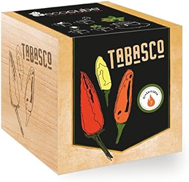 Chilipflanze 'Tabasco' im Holzwürfel - Chili Selection: Amazon.de: Garten