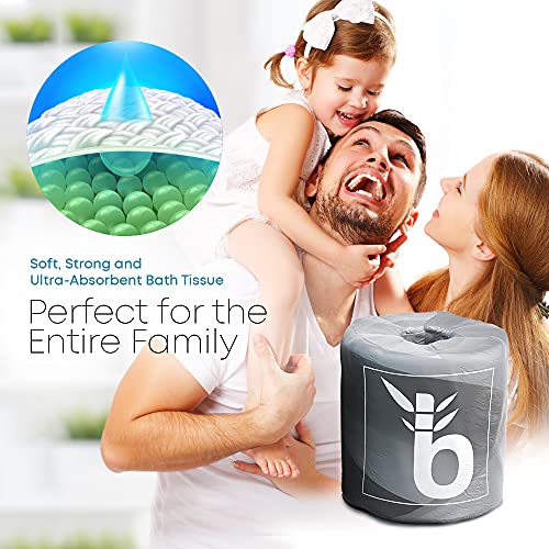 BrillaBoo Pure Bamboo Toilet Paper 100 Biodegrable Tree Free Toilet