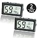 EEEKit 2-Pack Mini LCD Digital Electronic Temperature Humidity Meter Indoor Thermometer Hygrometer (Black)
