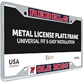 Desert Cactus University of Mississippi Rebels Ole Miss U of M Metal License Plate Frame for Front or Back of Car Officially Licensed Ole Miss (Mascot)