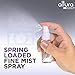 (50 Pack) Empty 20ml (0.66oz.) Clear Plastic Mist Spray Bottle + 10 Pipette Droppers and 10 Funnels + MagicFiber Microfiber Cleaning Cloth