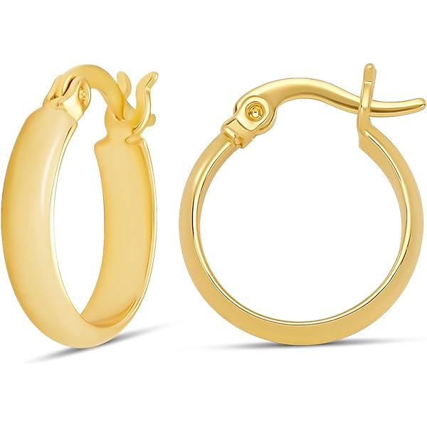 Large 3.5 Inch Gold Tone Clip-on Bamboo Hoop Earrings for Non-Pierced