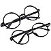 Shappy 48 Pack Black Plastic Wizard Glasses Round Glasses Frame for Kid Favor Costume Party Supplies, Halloween Costumes Glasses Set
