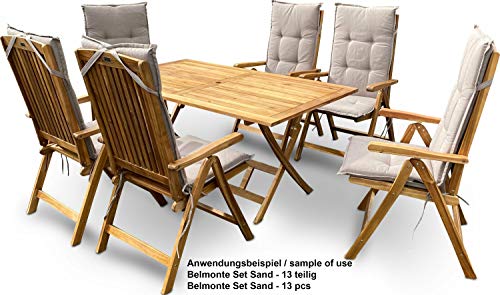 GRASEKAMP Qualität seit 1972 Gartentisch Belmonte 160x90cm Akazie Natur Klapptisch Balkontisch – Bild 6