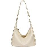 Mieeba Hobo Bags for Women, Foldable Vegan Leather Tote Bag, Stylish Slouchy Shoulder Bag, Handbags Purses for Women