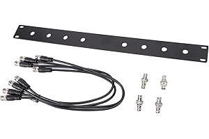 Stylebest Front Mount Antenna Rack Kit, 1U Panel with BNC Cable for SLX SLX2 LX4 PGX2 Wireless Systems, Compatible with RF Si