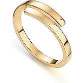PAVOI 14K Gold Plated Twist Stacking Ring l Rings for Women